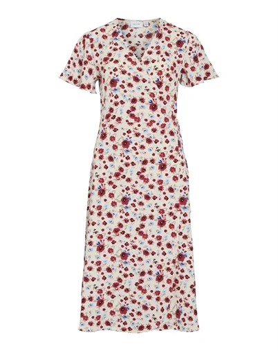 Vila - VILovie Wrap Midi Kjole - Birch